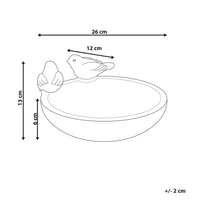 Fontana per uccelli MGO per giardino Accento decorativo all'aperto grigio