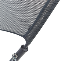 Dondolo da giardino grigio scuro con struttura in acciaio a 3 posti per esterni idrorepellente