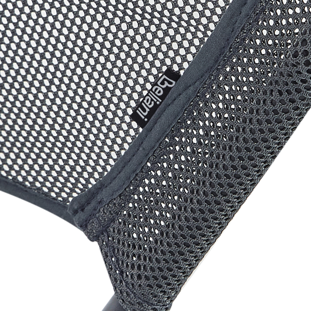 Dondolo da giardino grigio scuro con struttura in acciaio a 3 posti per esterni idrorepellente