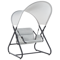 Dondolo da giardino grigio chiaro telaio in acciaio 1 posto a sedere per esterni idrorepellente