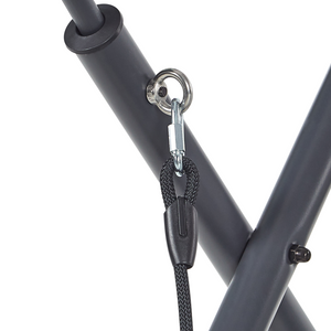 Dondolo da giardino grigio chiaro telaio in acciaio 1 posto a sedere per esterni idrorepellente