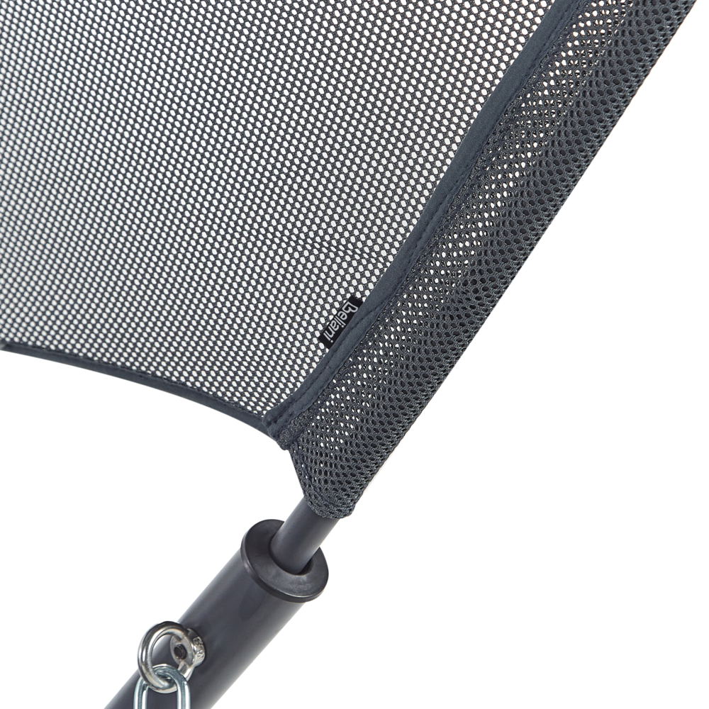 Dondolo da giardino grigio scuro telaio in acciaio 1 posto a sedere per esterni idrorepellente