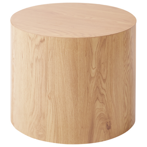 Set di 2 tavolini da caffè Piano in legno marrone chiaro Rotondo Mobili da soggiorno piccoli e medi