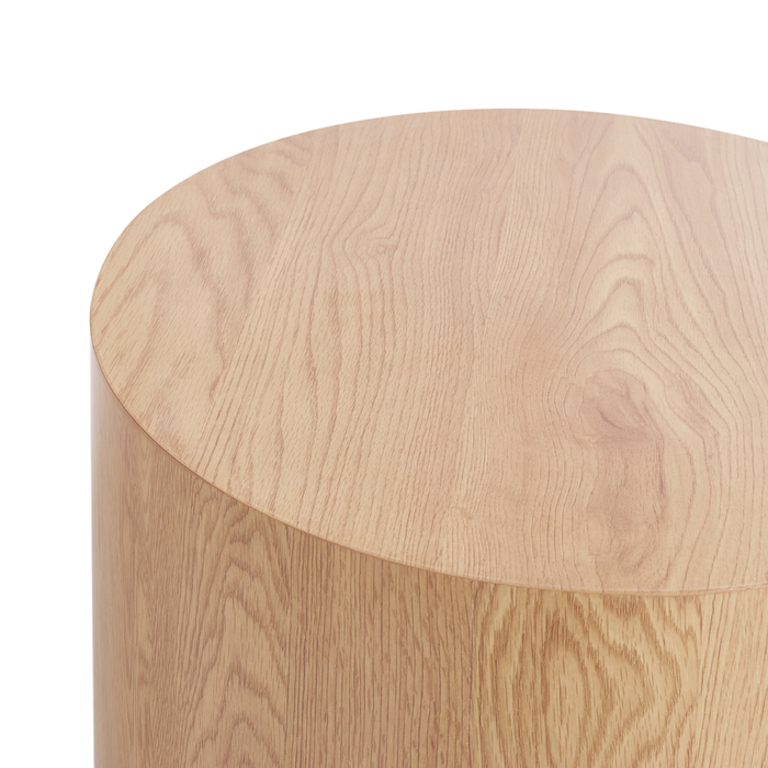 Set di 2 tavolini da caffè Piano in legno marrone chiaro Rotondo Mobili da soggiorno piccoli e medi