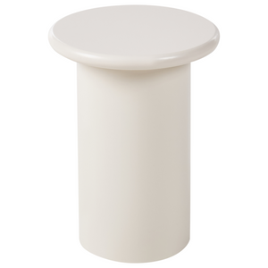 Tavolino rotondo MDF bianco design scandinavo da soggiorno