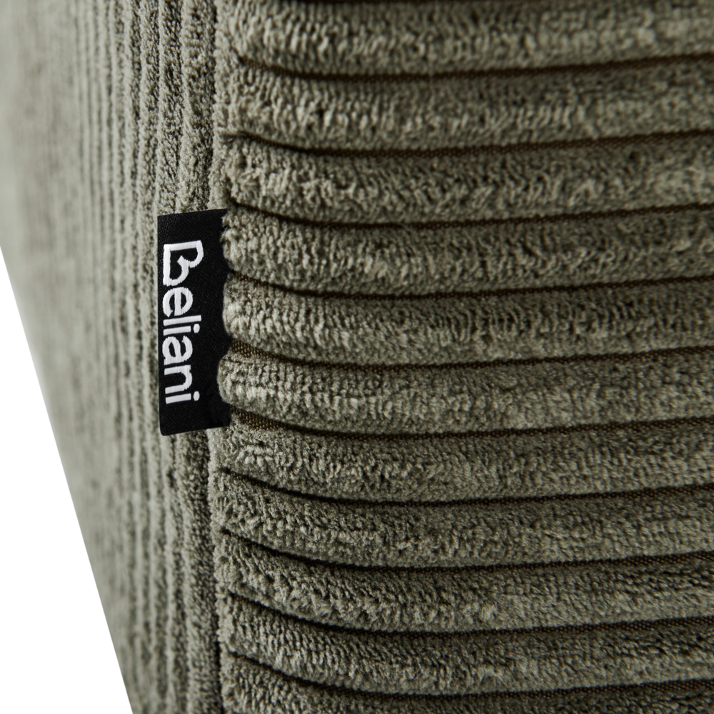 Ottomana moderna quadrata in velluto a coste verde 80 x 80 x 35 cm stile Contemporaneo soggiorno