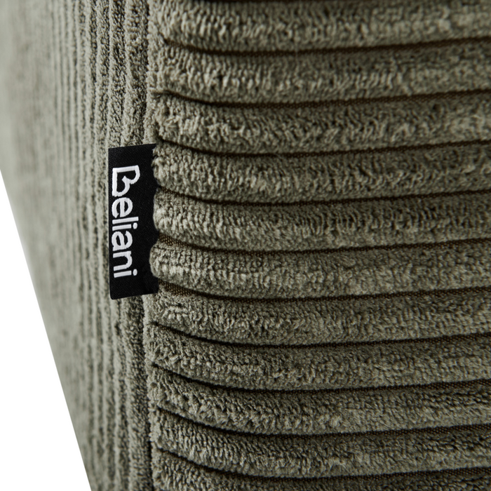 Ottomana moderna quadrata in velluto a coste verde 80 x 80 x 35 cm stile Contemporaneo soggiorno