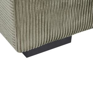 Ottomana moderna quadrata in velluto a coste verde 80 x 80 x 35 cm stile Contemporaneo soggiorno