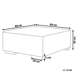 Ottomana moderna quadrata in velluto a coste verde 80 x 80 x 35 cm stile Contemporaneo soggiorno