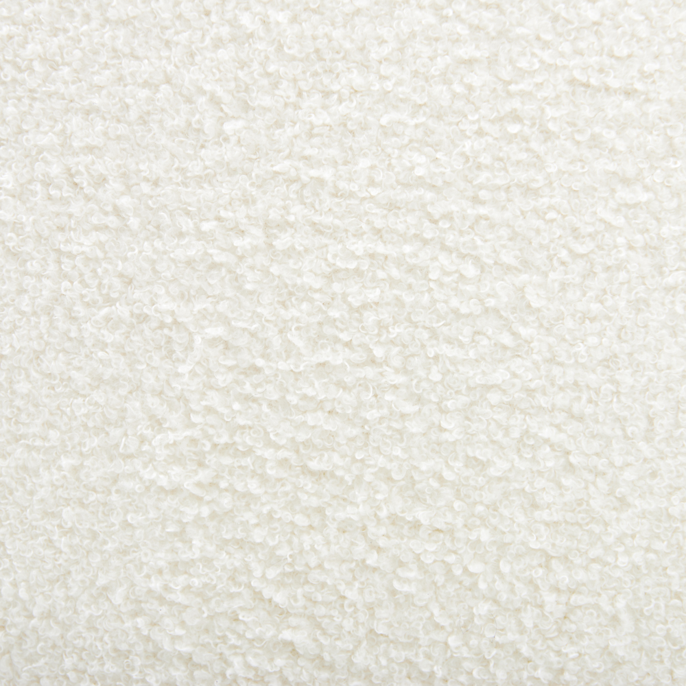 Ottomana in bouclè bianco 80 x 80 x 35 cm quadrata Soggiorno moderno