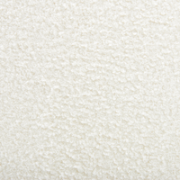 Ottomana in bouclè bianco 80 x 80 x 35 cm quadrata Soggiorno moderno