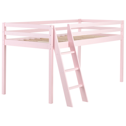 Letto per bambini Rosa in legno di pino UE 90 x 200 cm con telaio a doghe Letto per bambini piccoli