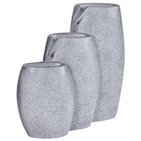 Fontana d'acqua da esterno in resina beige Luce da giardino LED inserita Design moderno