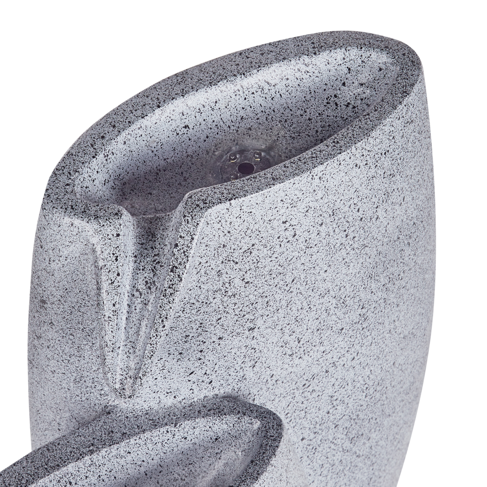 Fontana d'acqua da esterno in resina beige Luce da giardino LED inserita Design moderno