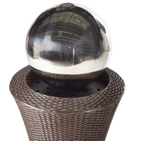 Fontana d'acqua da esterno in resina marrone Luce da giardino LED inserita Design moderno