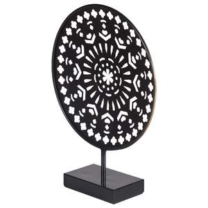 Statuetta decorativa fatto a mano metallo ferro oro su piedistallo Statuetta Ornamento Accessori