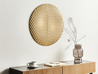 Decorazione da parete rotonda in metallo oro stile glamour