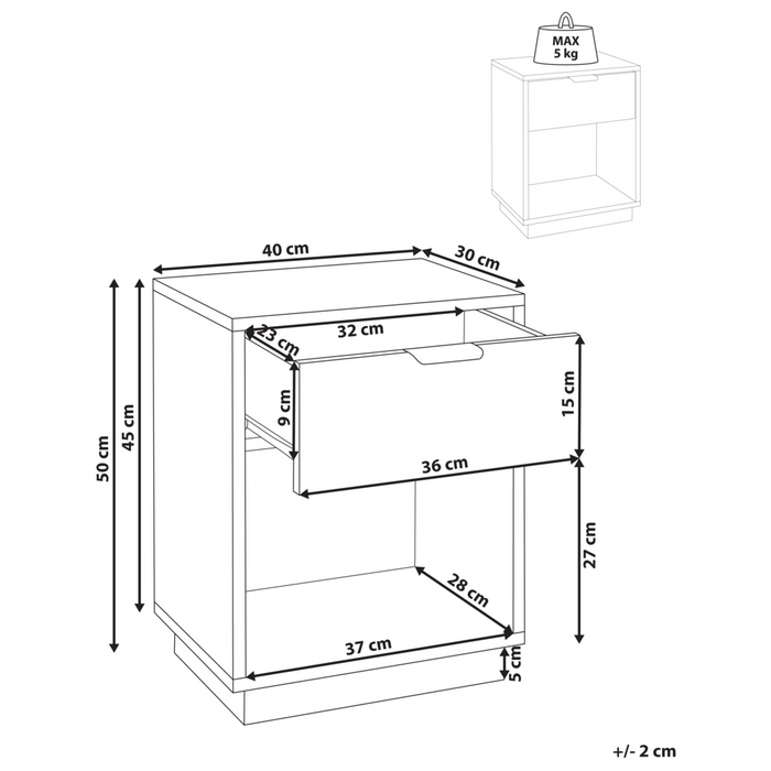 Comodino in MDF con 1 cassetto e maniglia dorata frontale scanalata 1 ripiano Bianco design moderno