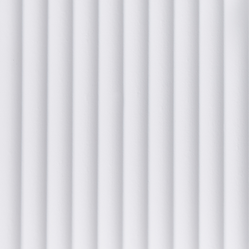 Comodino in MDF con 1 cassetto e maniglia dorata frontale scanalata 1 ripiano Bianco design moderno