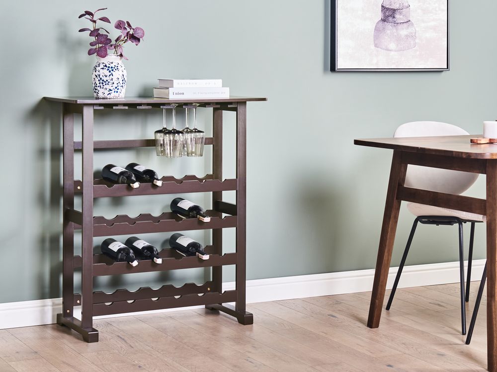 Portabottiglie in MDF marrone scuro Stile classico ed elegante per la casa