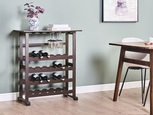 Portabottiglie in MDF marrone scuro Stile classico ed elegante per la casa