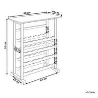 Portabottiglie in MDF marrone scuro Stile classico ed elegante per la casa