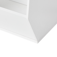 Scaffale Libreria a 3 livelli in truciolato bianco con tessuto non tessuto Scatole con ripiani per la cameretta dei bambini