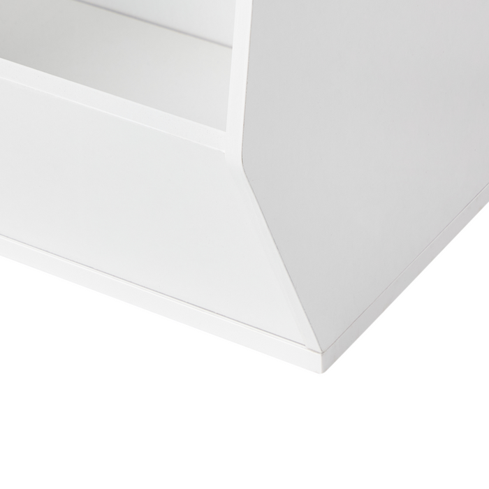 Scaffale Libreria a 3 livelli in truciolato bianco con tessuto non tessuto Scatole con ripiani per la cameretta dei bambini