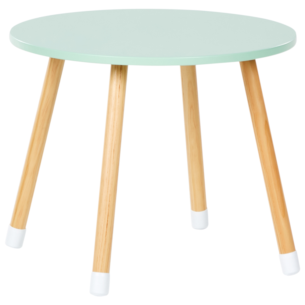 Set da tavola per bambini a 2 posti con sedie Tappi per gambe in MDF bianco e legno chiaro Cameretta per bambini alla moda