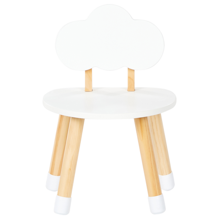 Set da tavola per bambini a 2 posti con sedie Tappi per gambe in MDF bianco e legno chiaro Cameretta per bambini alla moda
