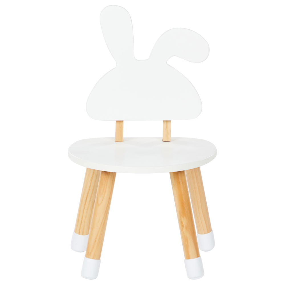 Set da tavola per bambini a 2 posti con sedie Tappi per gambe in MDF bianco e legno chiaro Cameretta per bambini alla moda