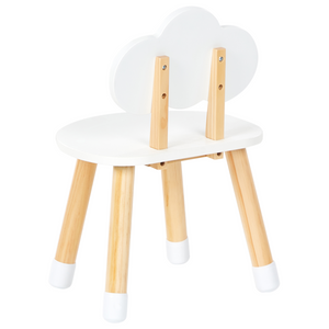 Set da tavola per bambini a 2 posti con sedie Tappi per gambe in MDF bianco e legno chiaro Cameretta per bambini alla moda
