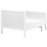 Letto singolo per bambini allungabile in legno di pino bianco 90 x 200 cm con rete a doghe cameretta elegante