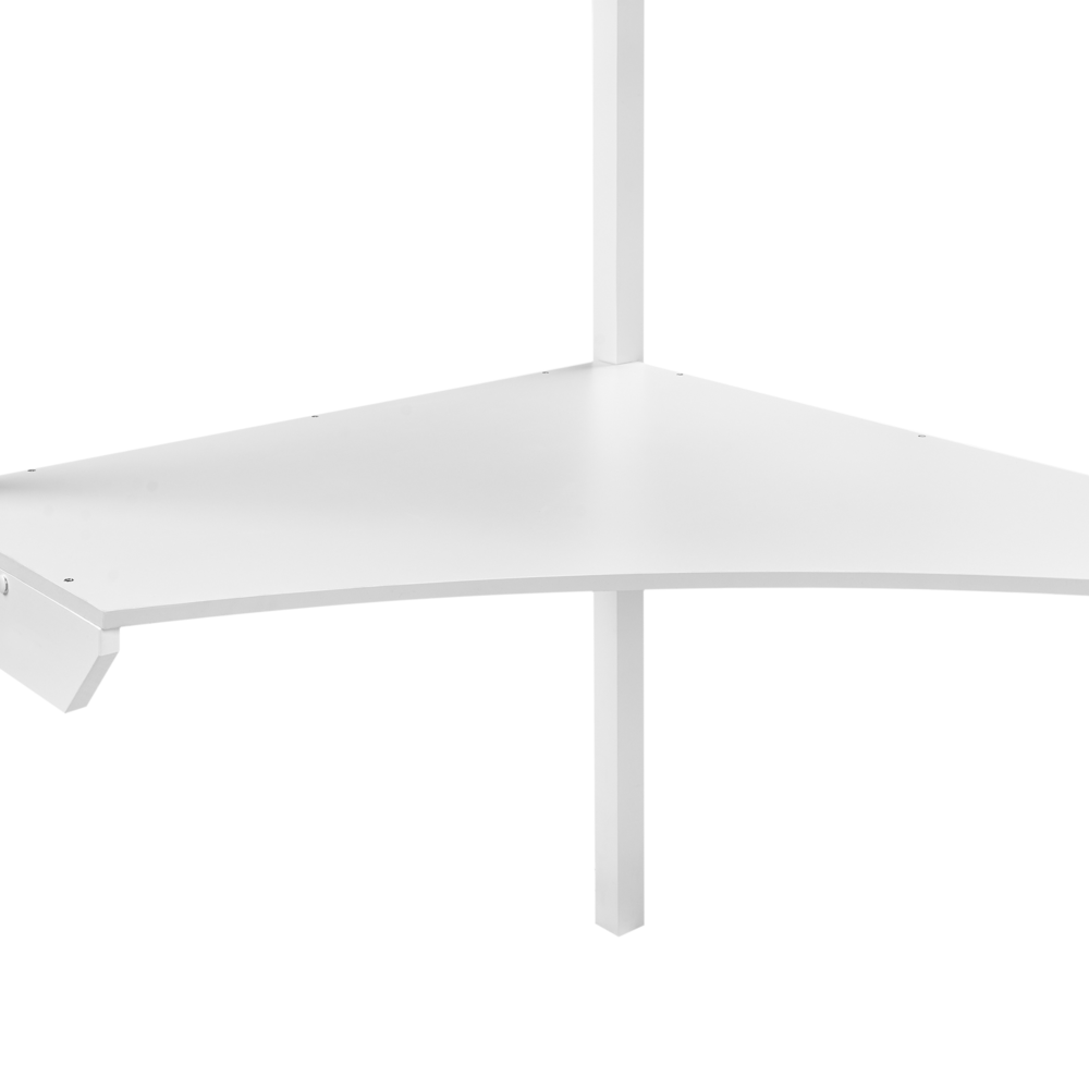 Letto singolo in legno di pino bianco con rete a doghe e scrivania 90 x 200 cm cameretta bambini