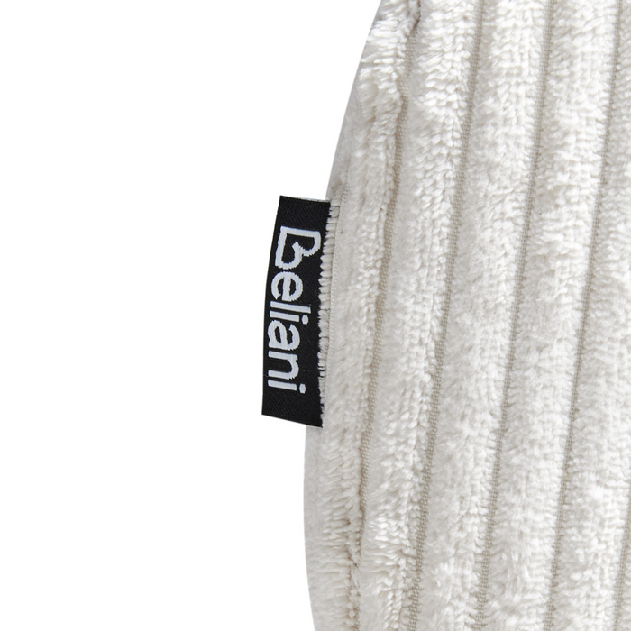 Set di 2 sedie da pranzo in velluto bianco sporco stile retrò seduta rotonda