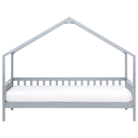 Letto a forma di casa per bambini Legno di pino grigio UE Struttura letto singolo con doghe