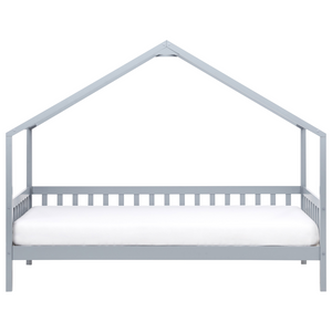 Letto a forma di casa per bambini Legno di pino grigio UE Struttura letto singolo con doghe