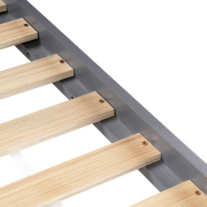 Letto a forma di casa per bambini Legno di pino grigio UE Struttura letto singolo con doghe