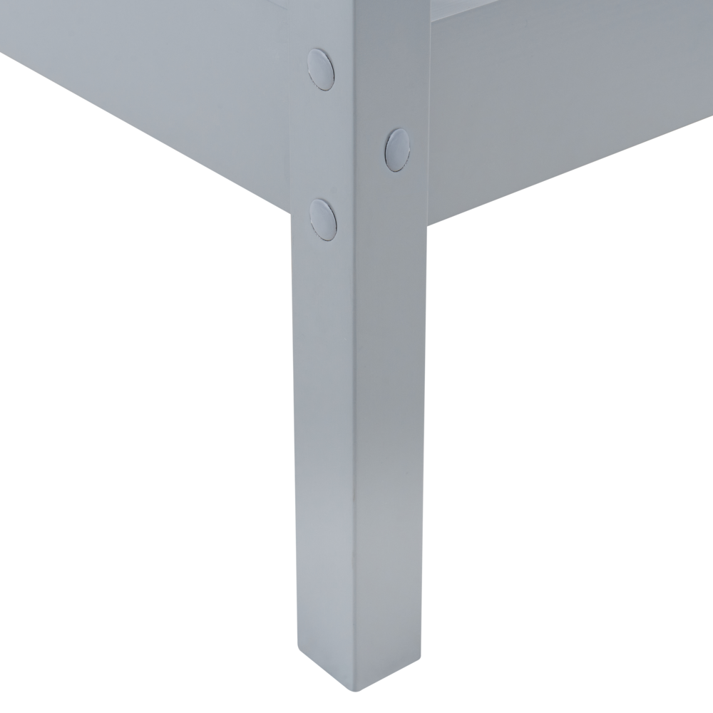 Letto a forma di casa per bambini Legno di pino grigio UE Struttura letto singolo con doghe