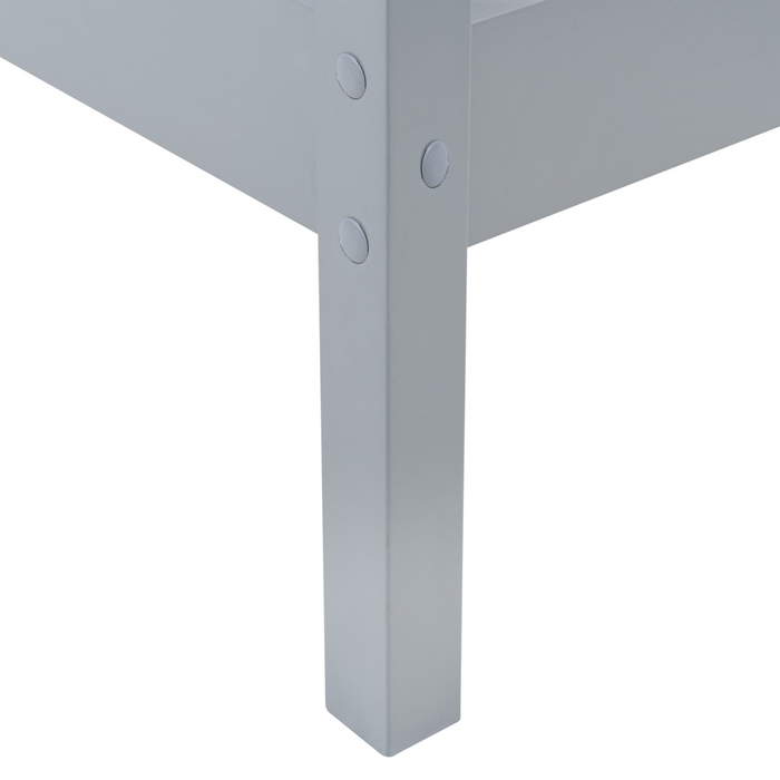 Letto a forma di casa per bambini Legno di pino grigio UE Struttura letto singolo con doghe