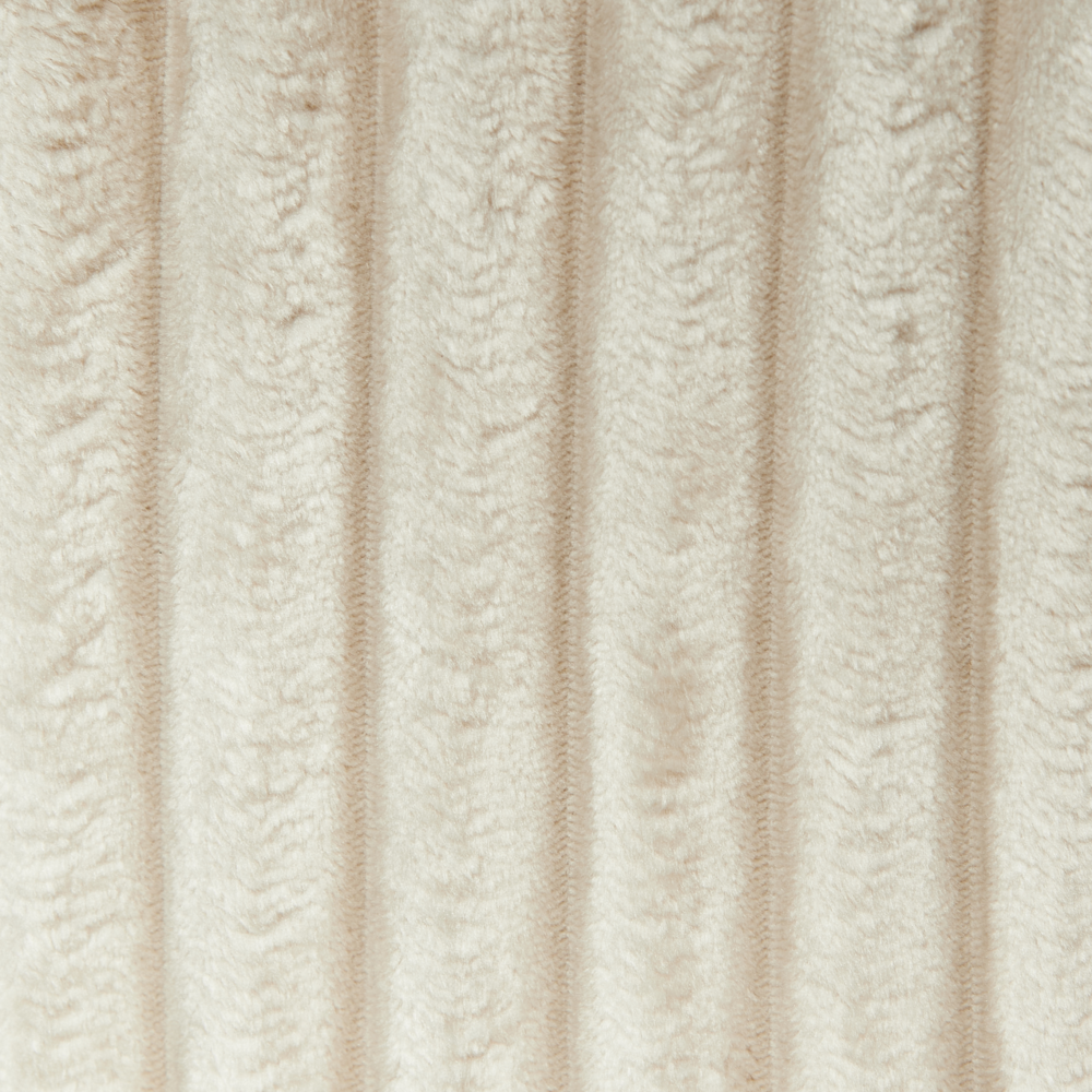 Set di 2 sedie da pranzo in tessuto beige chiaro stile retrò seduta rotonda