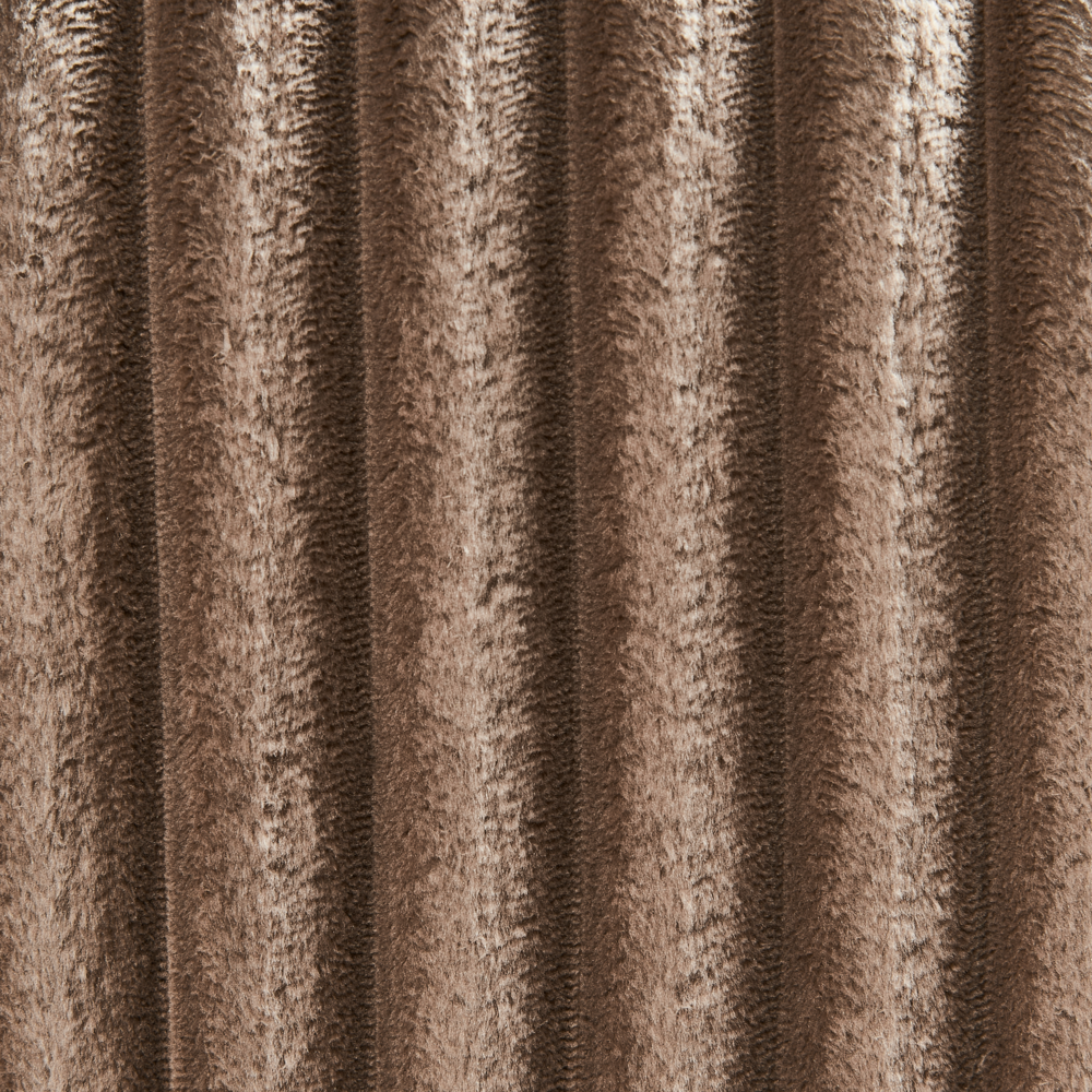 Set di 2 sedie da pranzo in tessuto tortora stile retrò seduta rotonda