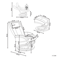 Poltrona reclinabile nera con poggiapiedi in ecopelle imbottita struttura in legno riscaldamento funzione massaggio design retrò