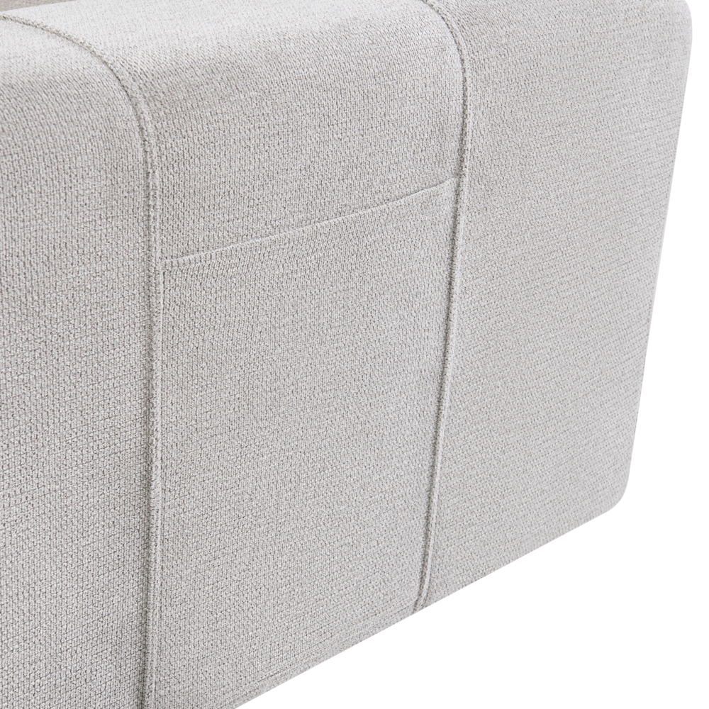 Divano a 2 posti Grigio chiaro con imbottitura spessa e mobili da salotto in stile moderno