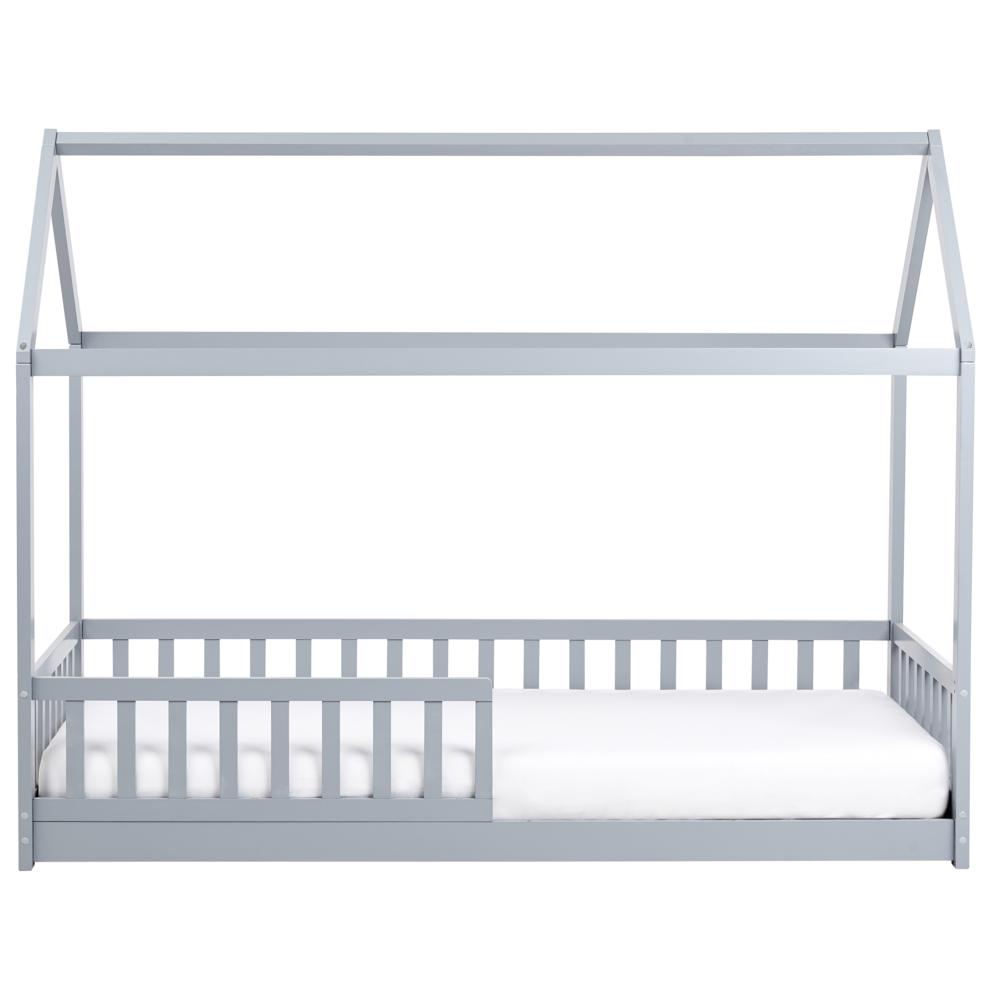 Letto per bambini a forma di casa UE Telaio singolo 90 x 200 cm con doghe in legno di pino grigio