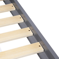 Letto per bambini a forma di casa UE Telaio singolo 90 x 200 cm con doghe in legno di pino grigio