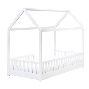 Letto per bambini a forma di casa UE Telaio singolo 90 x 200 cm con doghe in legno di pino bianco