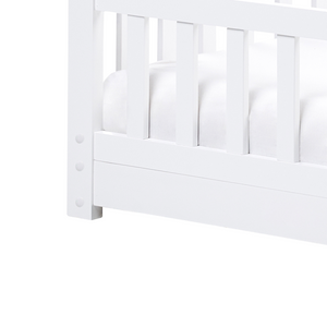 Letto per bambini a forma di casa UE Telaio singolo 90 x 200 cm con doghe in legno di pino bianco