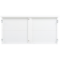 Set di 2 cassetti per il letto in legno massiccio bianco Scatole sotto il letto con ruote