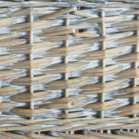 Cesto da picnic in vimini grigio per 4 persone con borsa termica stile semplice elegante